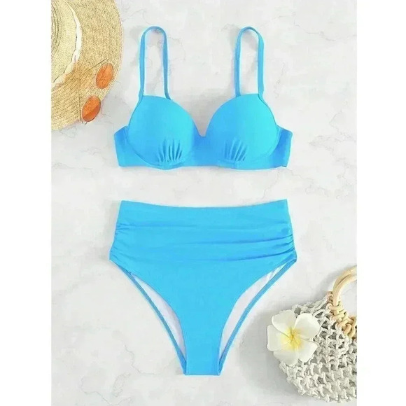 Ocean Blues Push Up Bikini Swimsuit - Picture 3 of 8